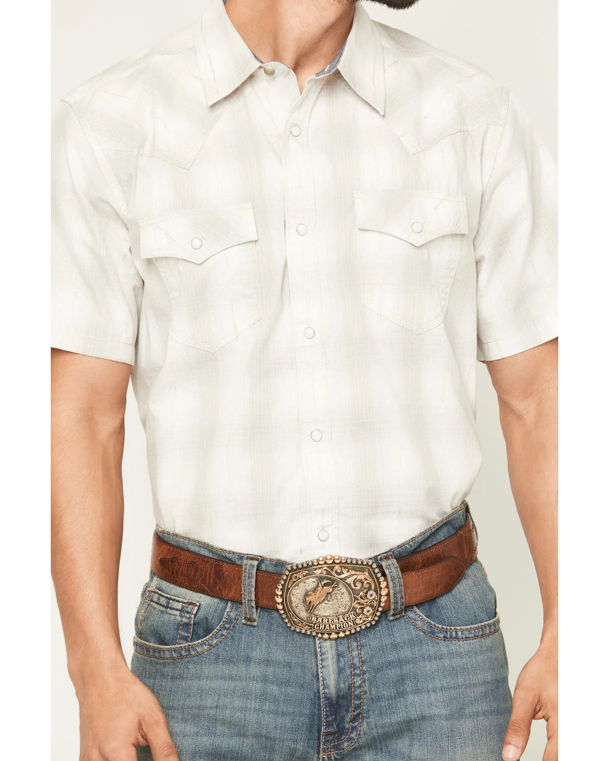 Cody James Men's Volcano Plaid Print Short Sleeve Snap Western Shirt sold by Cody James product image thumbnail 3