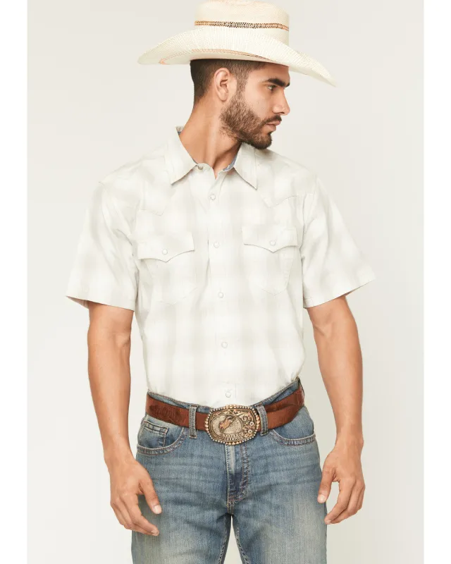 Cody James Men's Volcano Plaid Print Short Sleeve Snap Western Shirt sold by Cody James