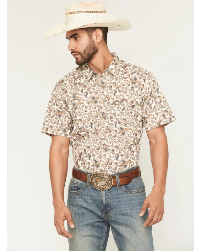 Cody James Men's Carlsbad Paisley Print Short Sleeve Snap Western Shirt sold by Cody James