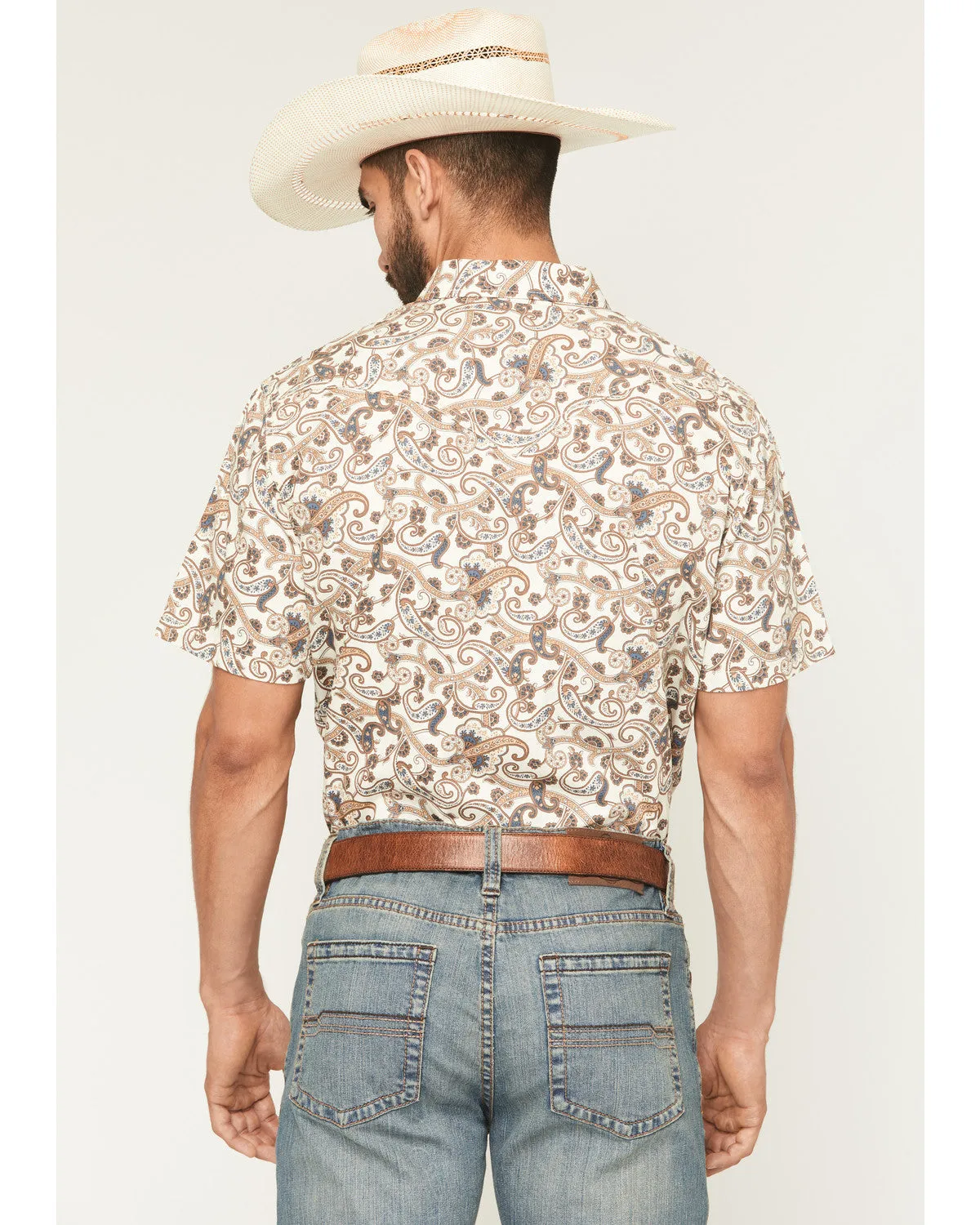 Cody James Men's Carlsbad Paisley Print Short Sleeve Snap Western Shirt sold by Cody James product image thumbnail 4