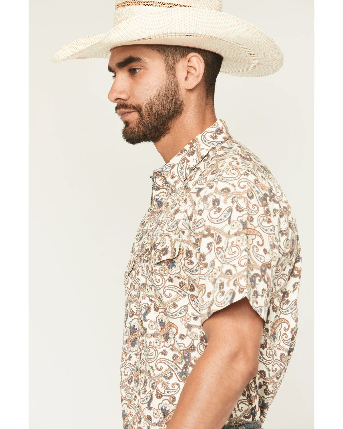 Cody James Men's Carlsbad Paisley Print Short Sleeve Snap Western Shirt sold by Cody James product image thumbnail 2