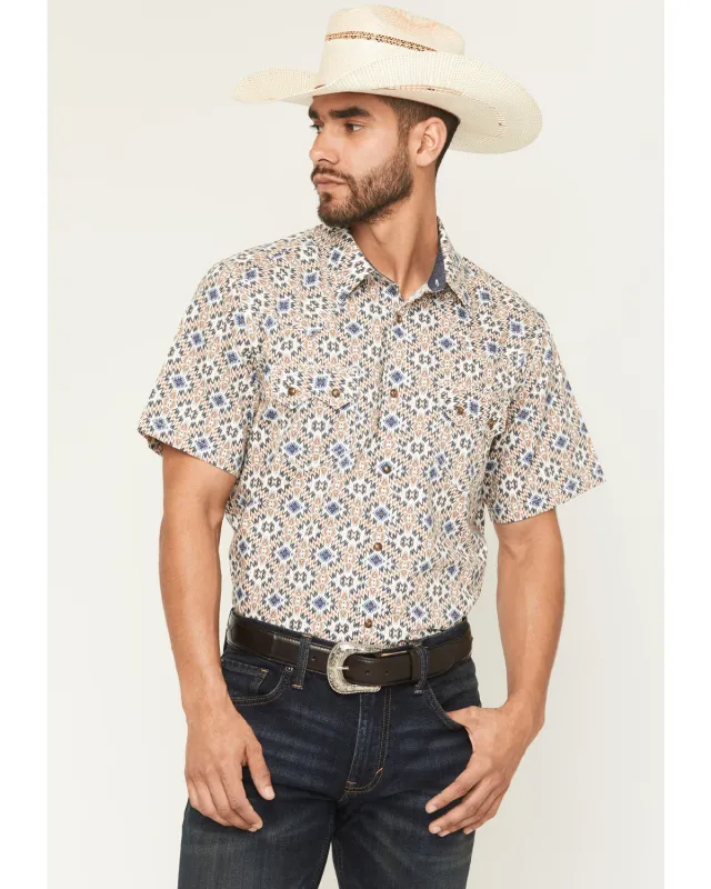 Cody James Men's High Plains Southwestern Print Short Sleeve Snap Western Shirt sold by Cody James