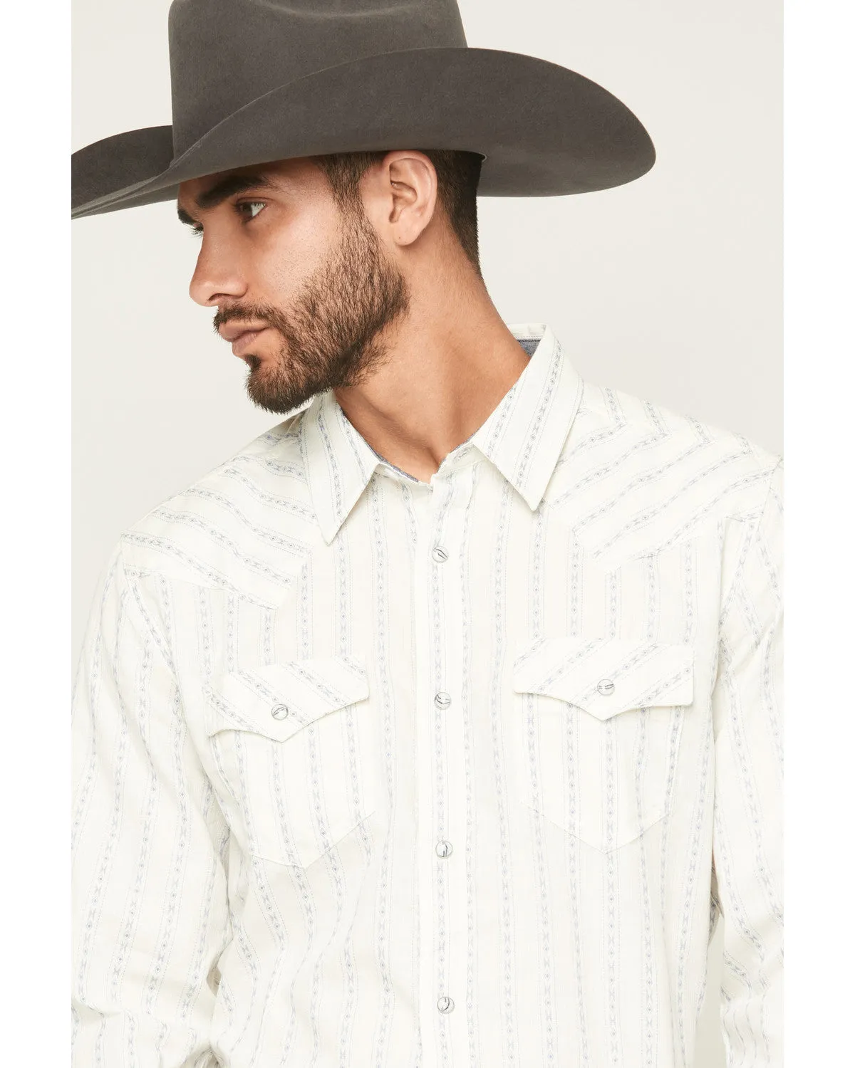 Cody James Men's Wyatt Stripe Print Long Sleeve Snap Western Shirt sold by Cody James product image thumbnail 2