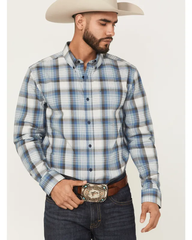 Cody James Men's Howdy Duty Plaid Print Long Sleeve Button-Down Western Shirt - Big sold by Cody James