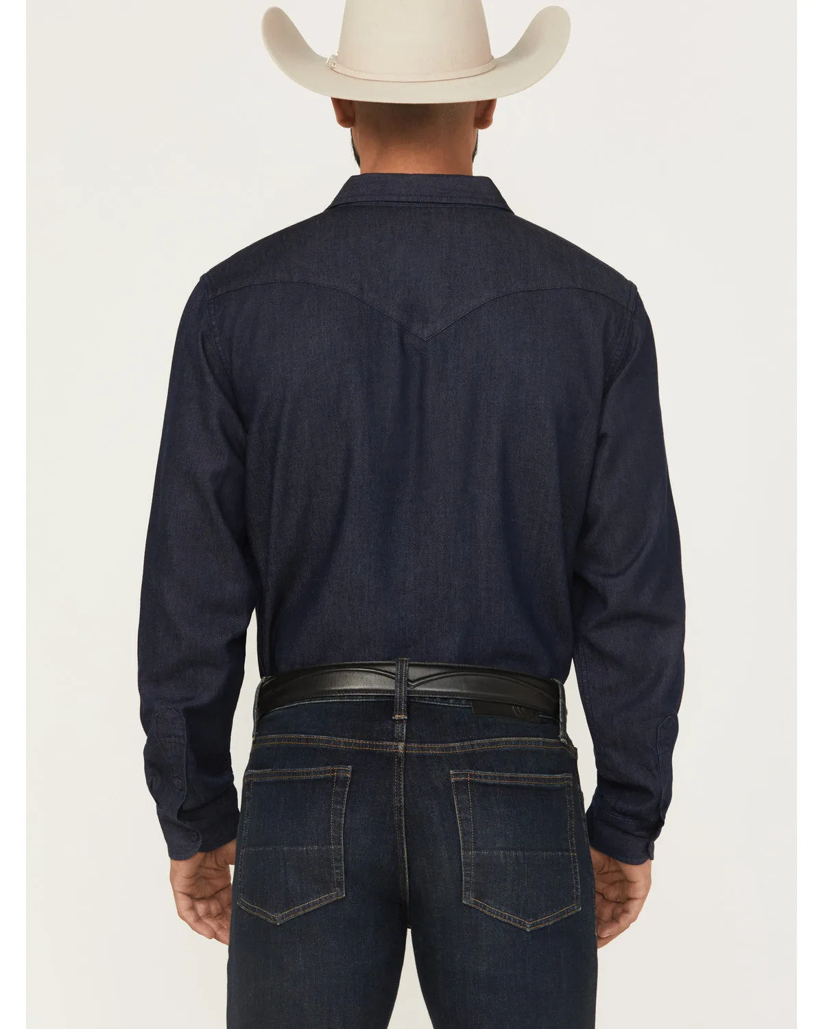 Cody James Black 1978™ Men's Mamba Dark Wash Denim Long Sleeve Button-Down Western Shirt sold by Cody James product image thumbnail 4