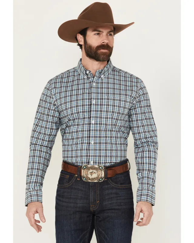 Cody James Men's Bob Plaid Print Long Sleeve Button-Down Western Shirt - Tall sold by Cody James