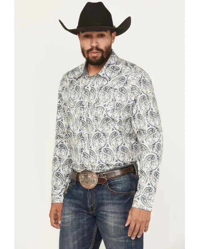 Cody James Men's Rodeo Runway Paisley Print Long Sleeve Snap Shirt sold by Cody James