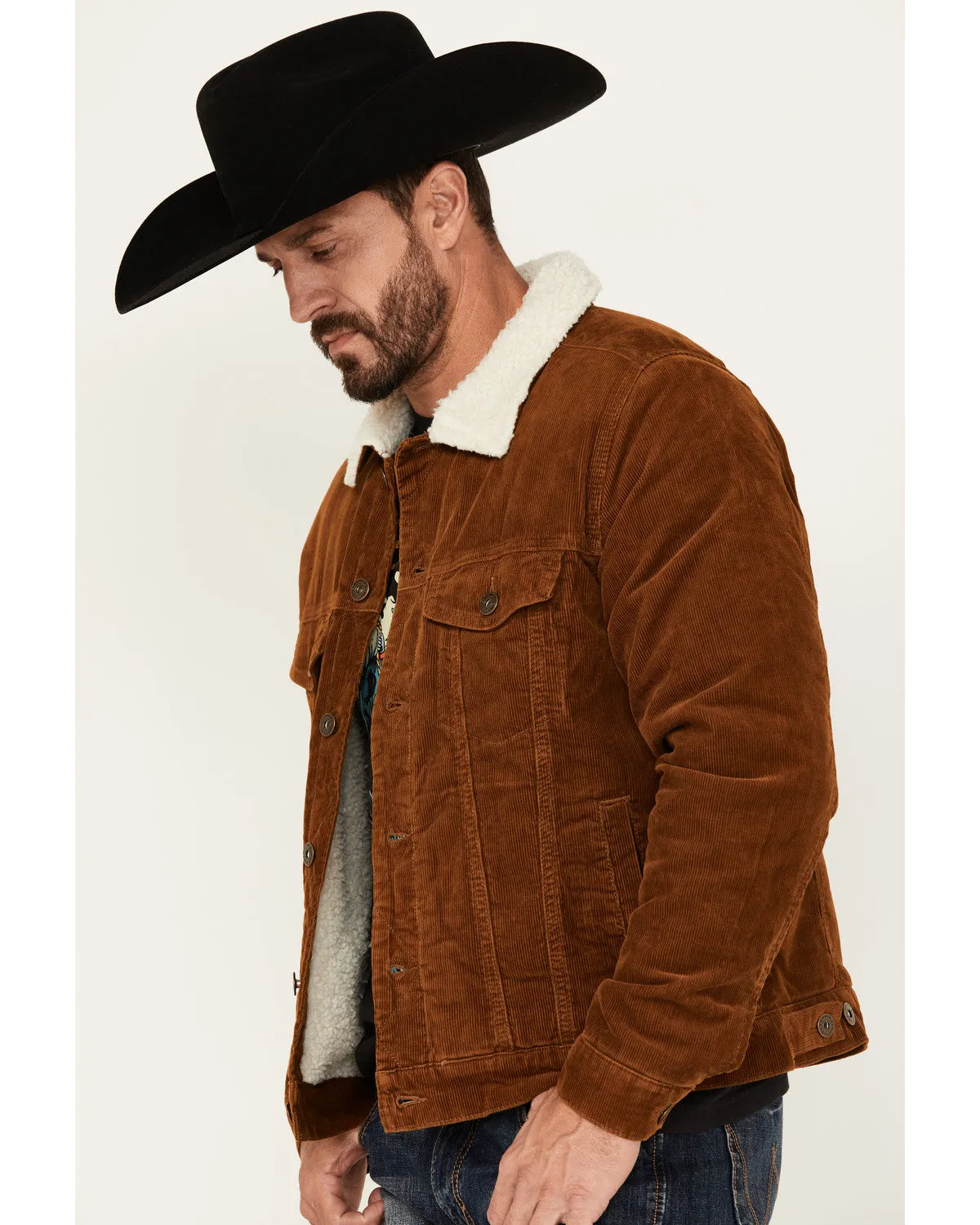 Cody James Men's Roscoe Corduroy Sherpa Lined Trucker Jacket sold by Cody James product image thumbnail 2