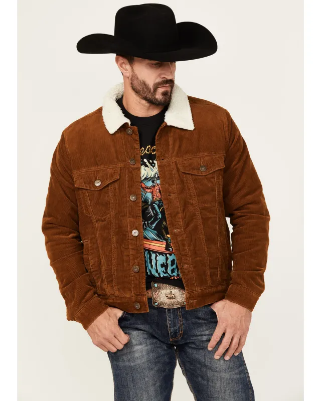 Cody James Men's Roscoe Corduroy Sherpa Lined Trucker Jacket sold by Cody James