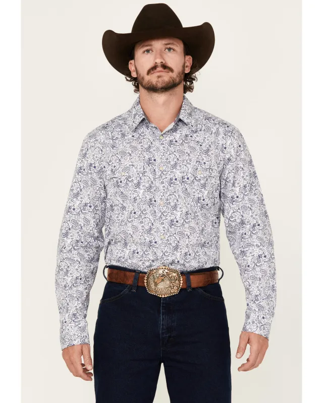 Cody James Men's Marston Paisley Print Long Sleeve Snap Western Shirt made by Cody James