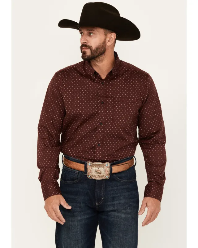 Cody James Men's Williams Mini Floral Print Long Sleeve Button-Down Stretch Western Shirt made by Cody James