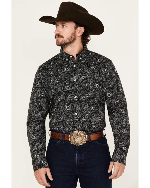 Cody James Men's Parker Paisley Print Long Sleeve Button-Down Stretch Western Shirt sold by Cody James