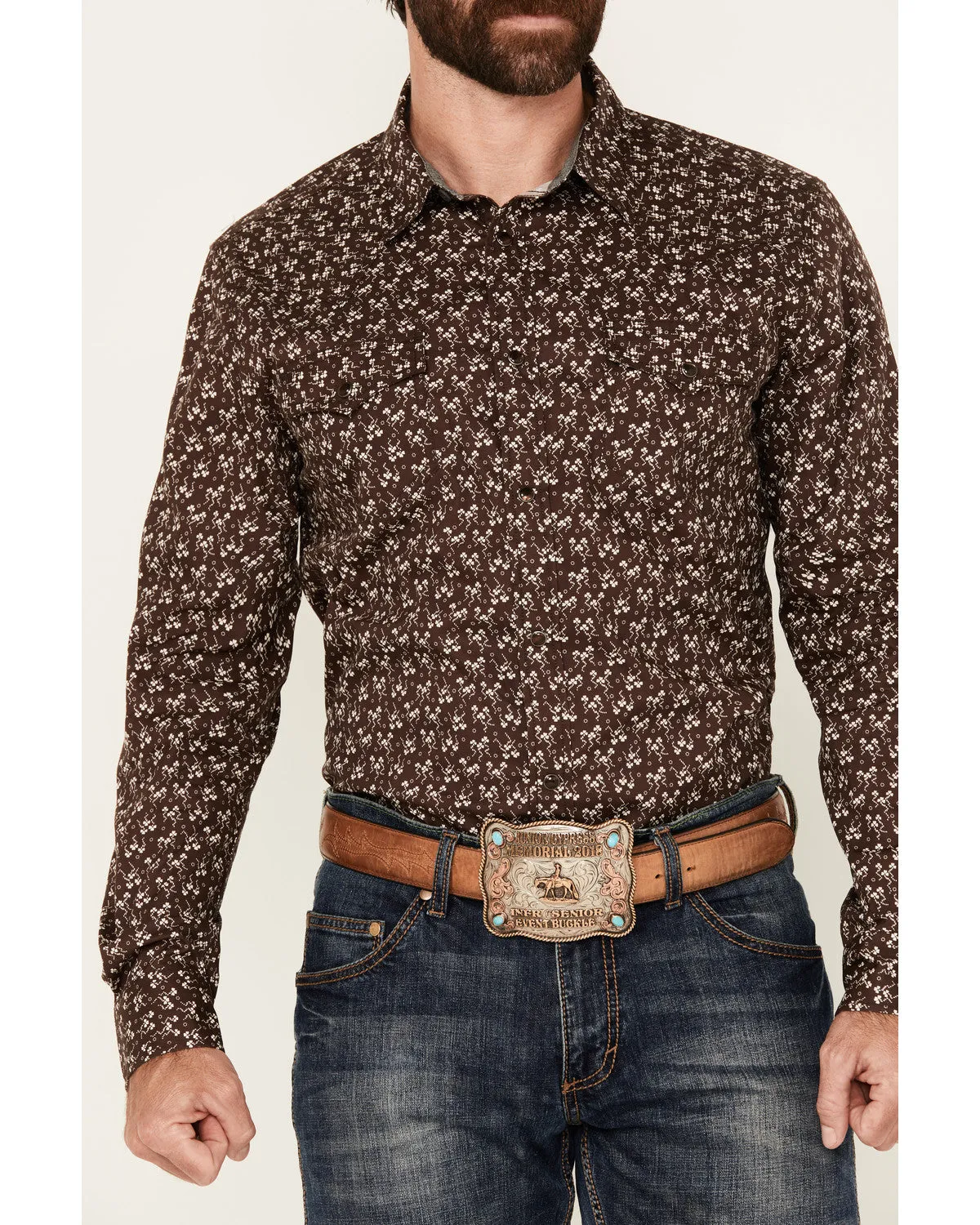 Cody James Men's Garrison Floral Print Long Sleeve Snap Western Shirt sold by Cody James product image thumbnail 3