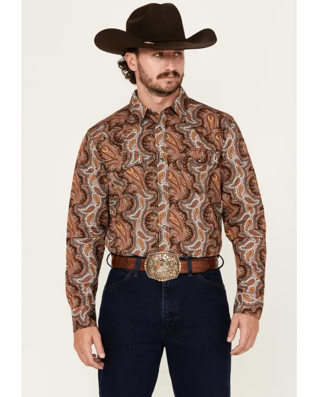 Cody James Men's Dennis Paisley Print Long Sleeve Snap Western Shirt sold by Cody James