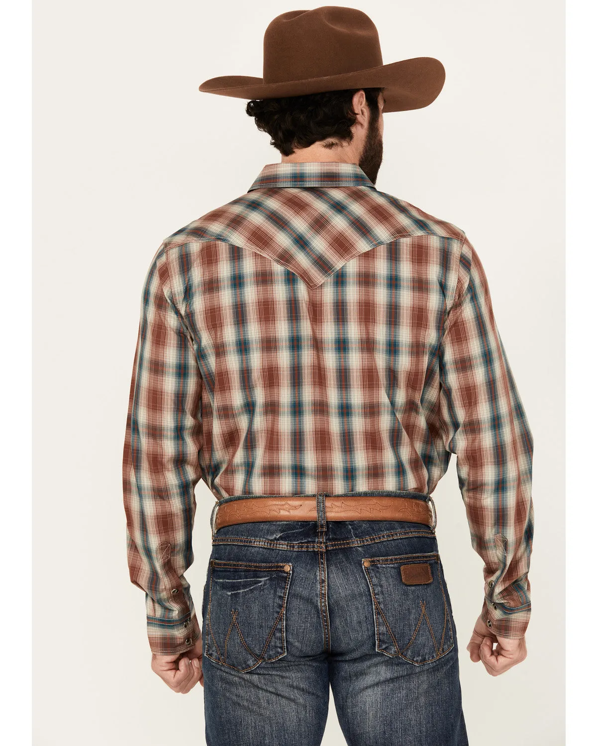 Cody James Men's Ricardo Plaid Print Long Sleeve Snap Western Shirt - Big sold by Cody James product image thumbnail 4
