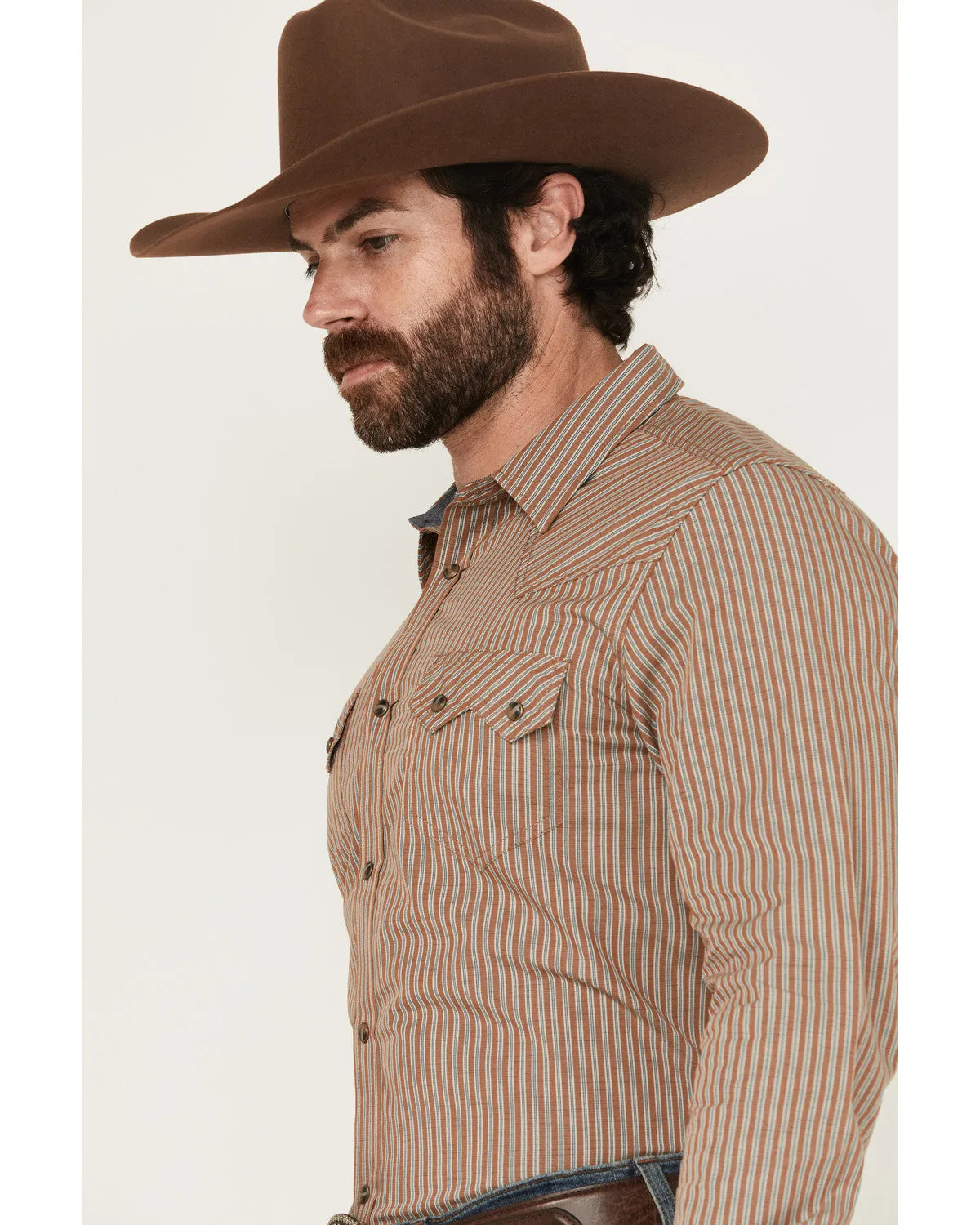 Cody James Men's Tanner Vertical Striped Print Long Sleeve Snap Western Shirt sold by Cody James product image thumbnail 2