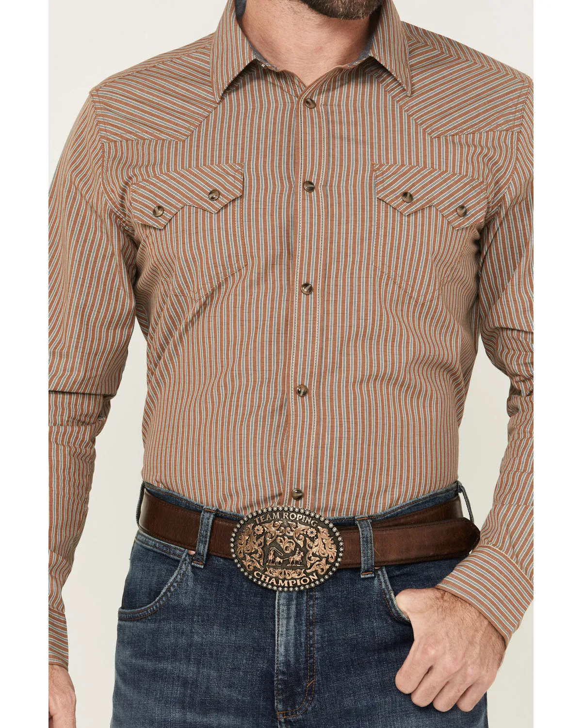 Cody James Men's Tanner Vertical Striped Print Long Sleeve Snap Western Shirt sold by Cody James product image thumbnail 3