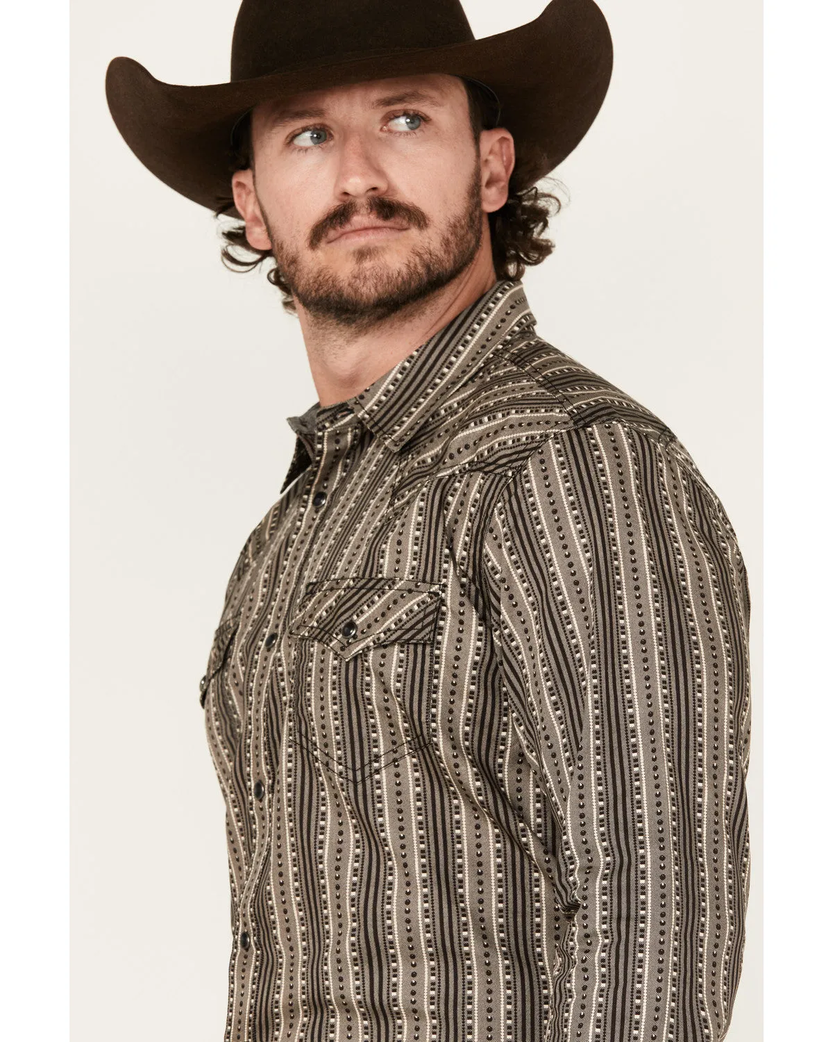 Cody James Men's Bartlett Geo Striped Long Sleeve Snap Western Shirt sold by Cody James product image thumbnail 2
