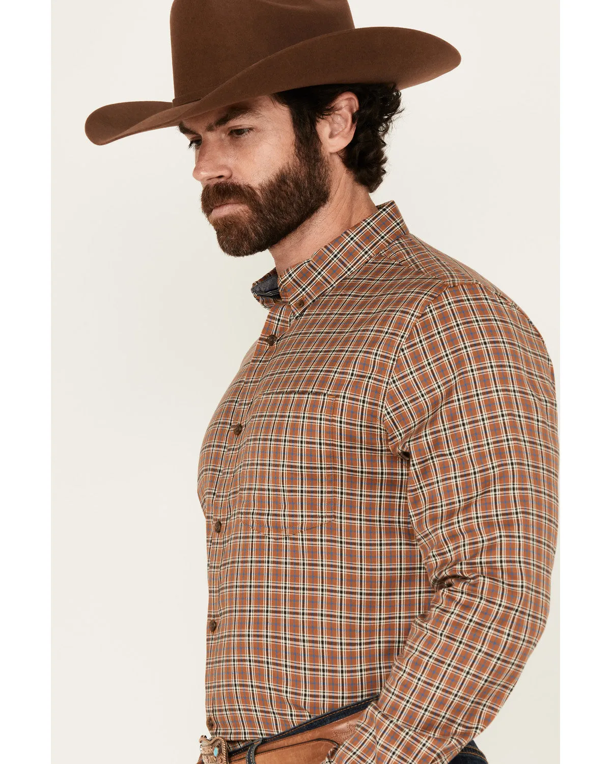 Cody James Men's Adkins Plaid Print Long Sleeve Button-Down Stretch Western Shirt sold by Cody James product image thumbnail 2