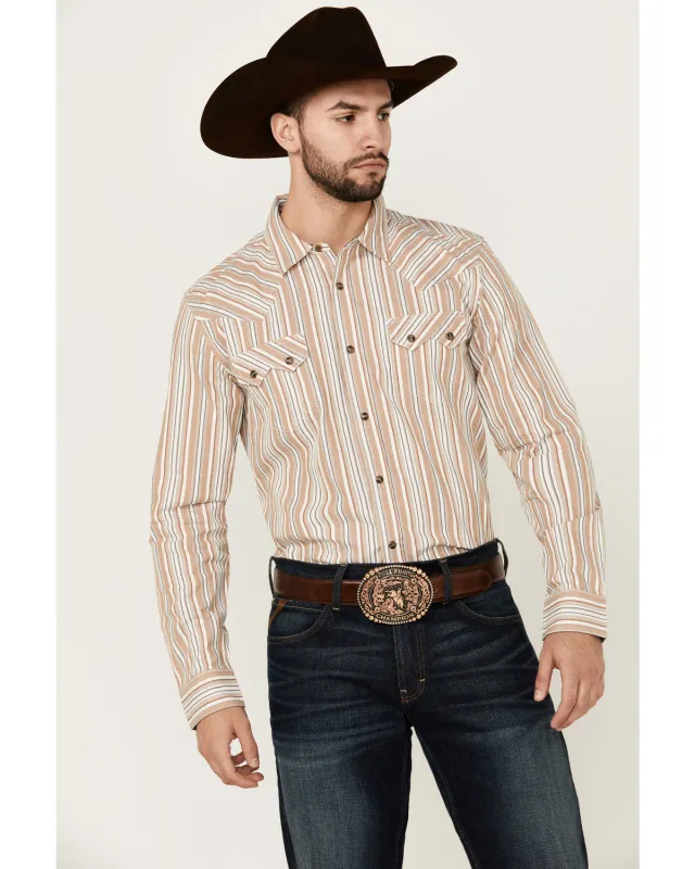 Cody James Men's Tough Guy Dobby Striped Print Long Sleeve Snap Western Shirt made by Cody James