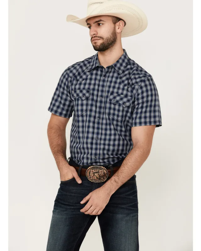 Cody James Men's Salud Plaid Print Short Sleeve Snap Western Shirt sold by Cody James