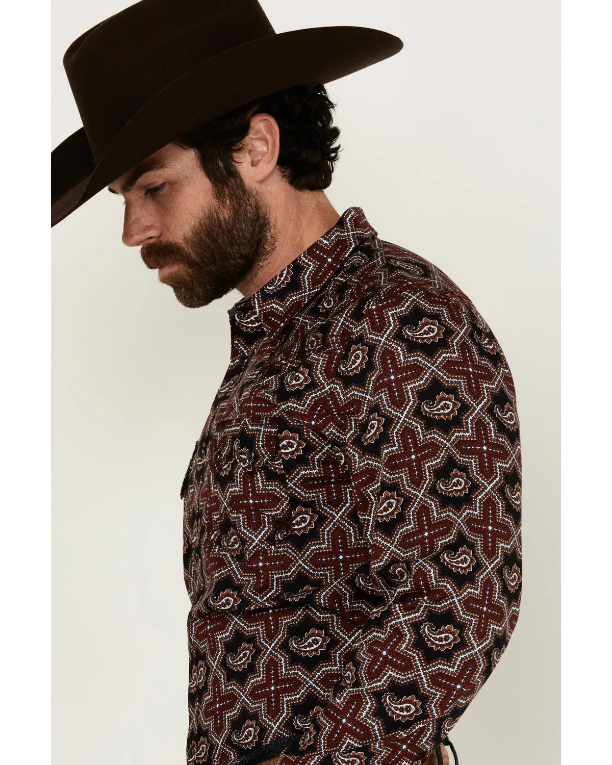 Cody James Men's Daybreak Geo Print Long Sleeve Snap Western Shirt - Tall sold by Cody James product image thumbnail 2