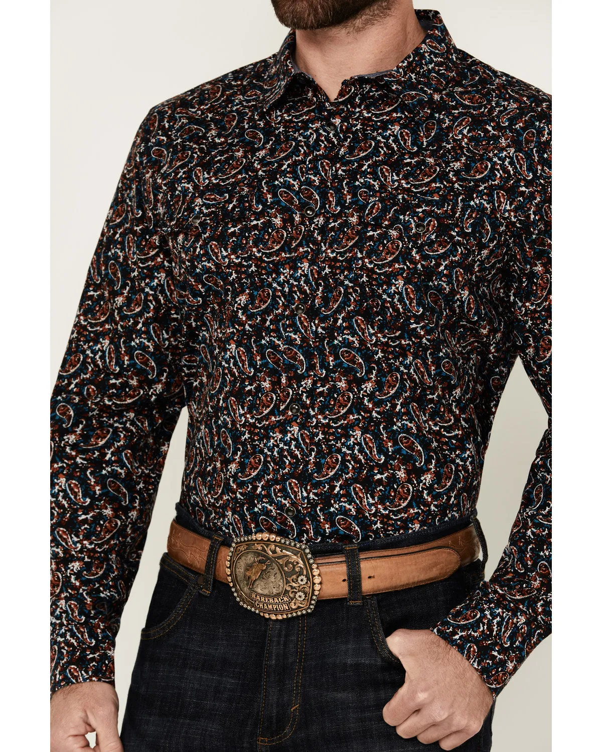 Cody James Men's Take Flight Paisley Print Long Sleeve Snap Western Shirt sold by Cody James product image thumbnail 3