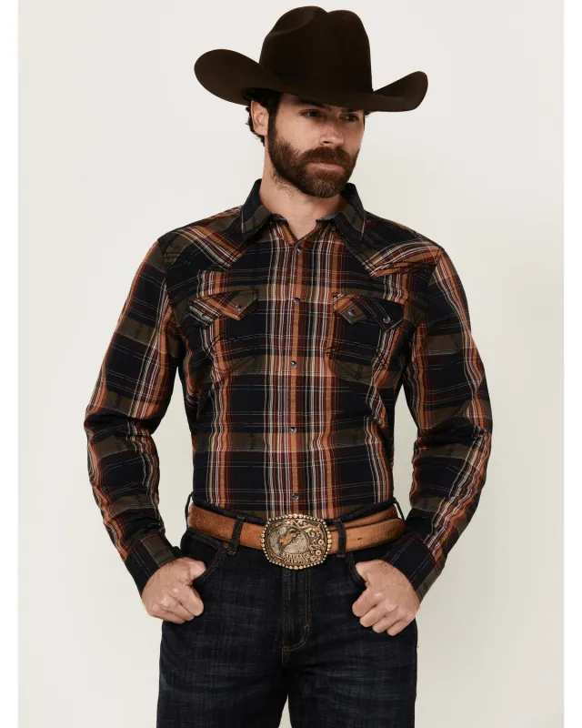 Cody James Men's Trouble Plaid Print Long Sleeve Snap Western Shirt - Tall sold by Cody James