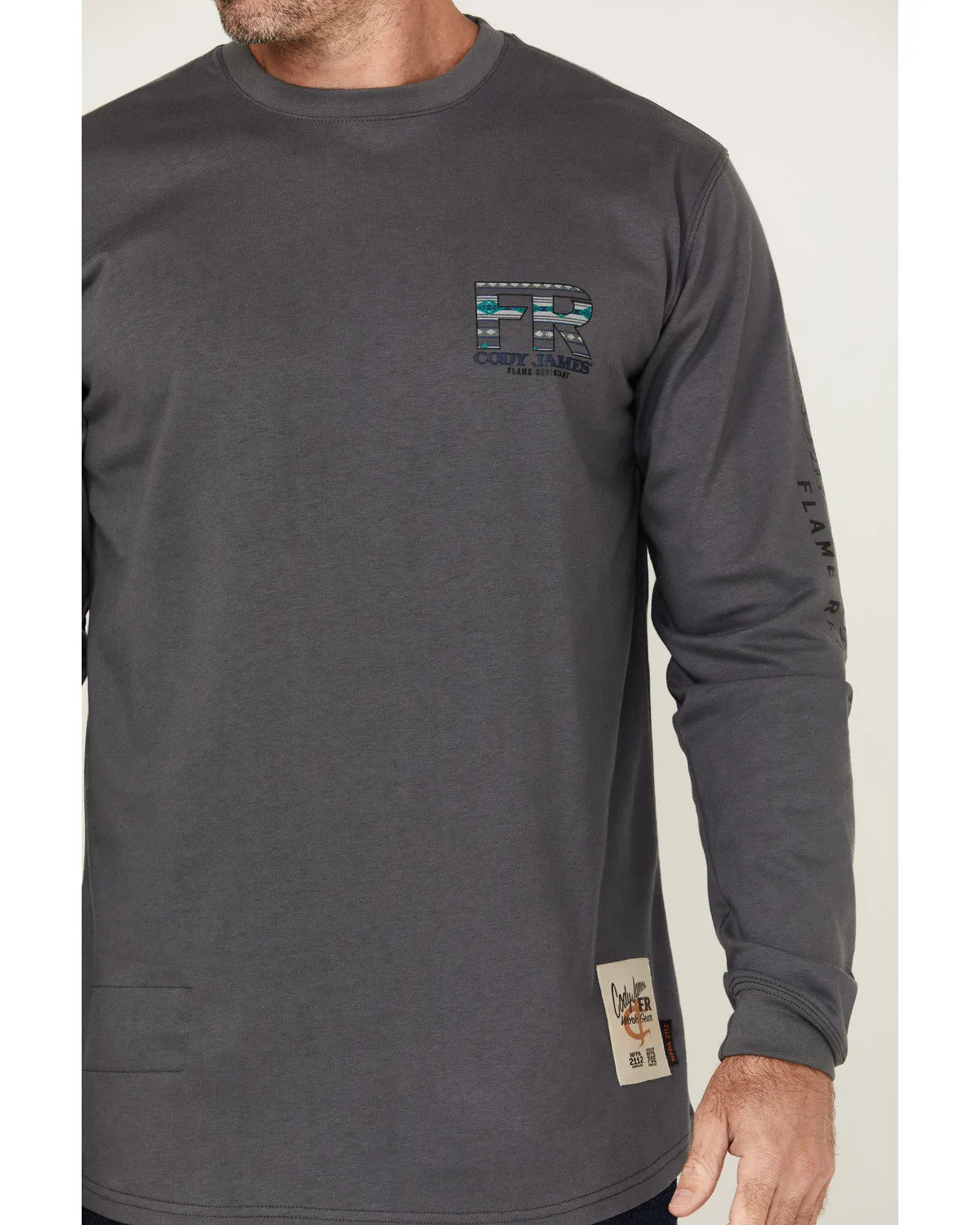 Cody James Men's FR Skull Long Sleeve Graphic T-Shirt sold by Cody James product image thumbnail 4