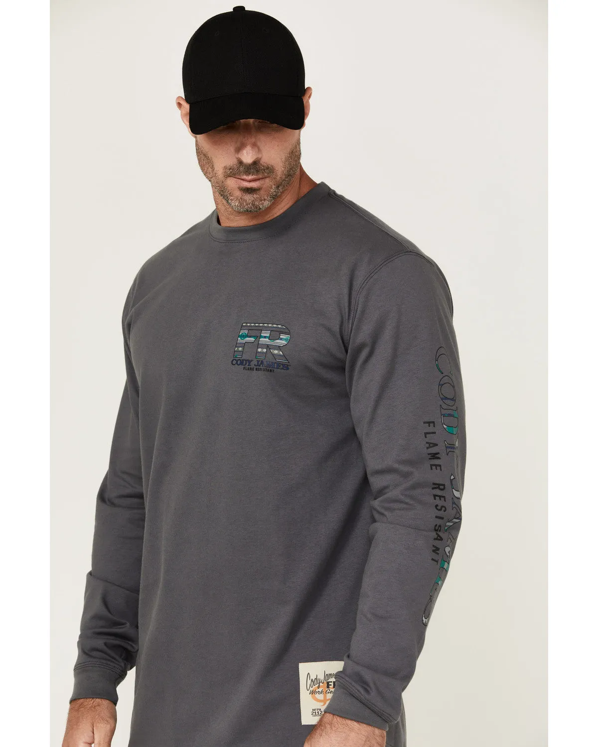 Cody James Men's FR Skull Long Sleeve Graphic T-Shirt sold by Cody James product image thumbnail 3