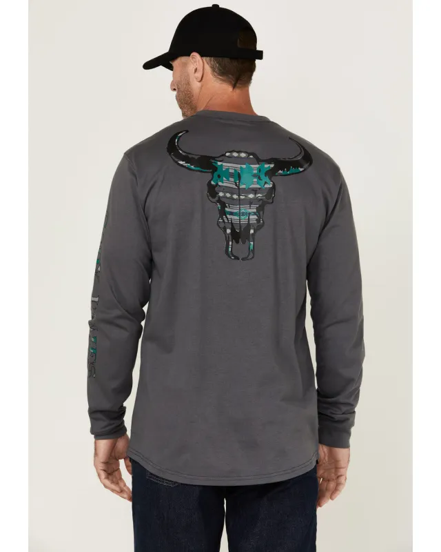 Cody James Men's FR Skull Long Sleeve Graphic T-Shirt sold by Cody James
