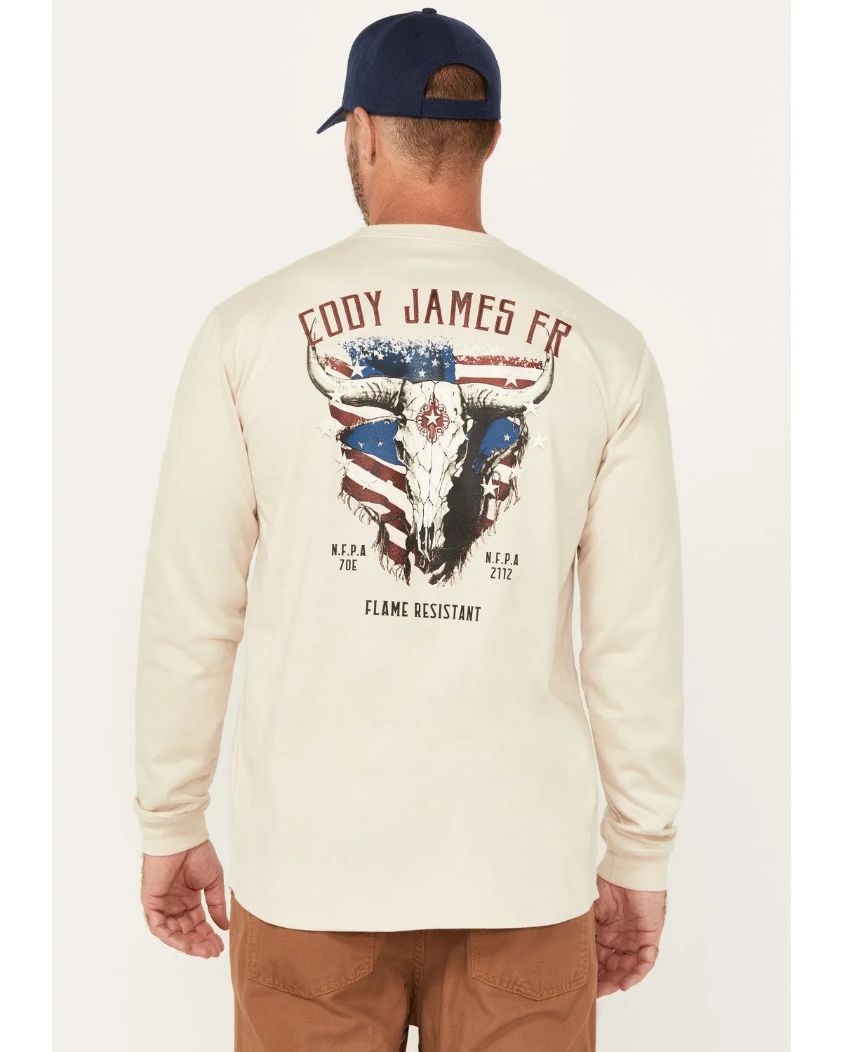Cody James Men's FR Bull Long Sleeve Graphic Work T-Shirt sold by Cody James