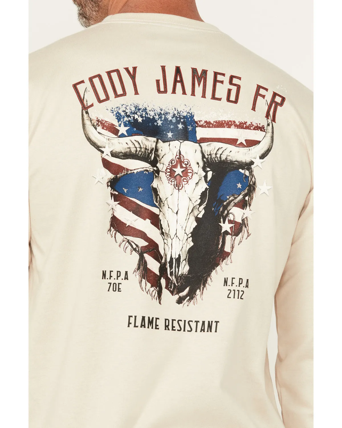 Cody James Men's FR Bull Long Sleeve Graphic Work T-Shirt sold by Cody James product image thumbnail 4