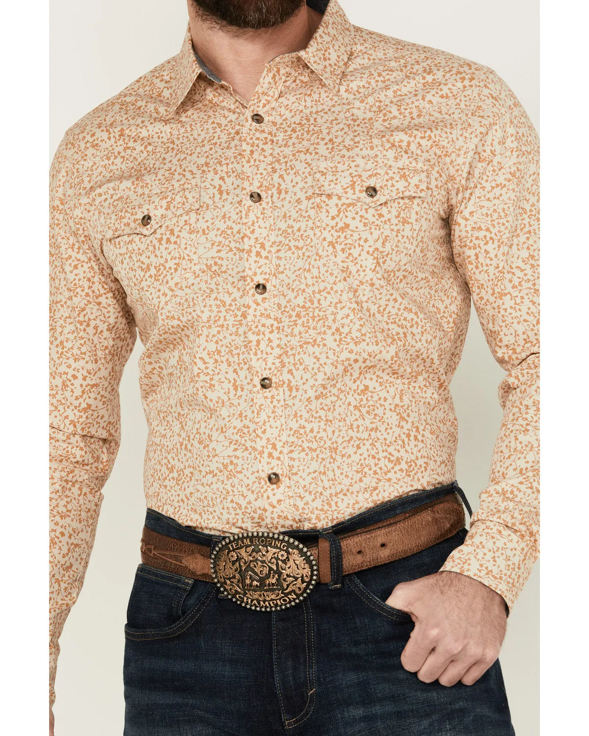 Cody James Men's Playing Field Floral Print Long Sleeve Snap Western Shirt sold by Cody James product image thumbnail 3