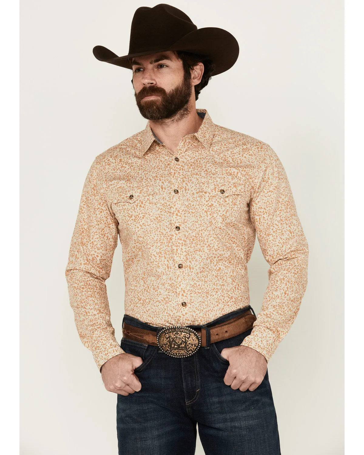 Cody James Men's Playing Field Floral Print Long Sleeve Snap Western Shirt sold by Cody James