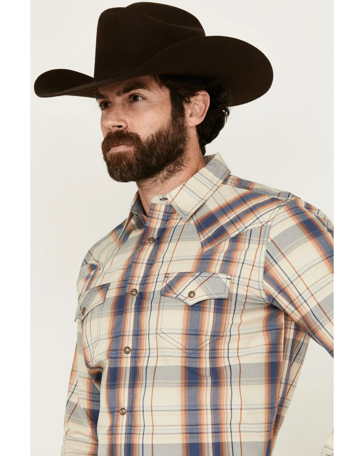 Cody James Men's Pay Day Plaid Print Long Sleeve Snap Western Shirt sold by Cody James product image thumbnail 2