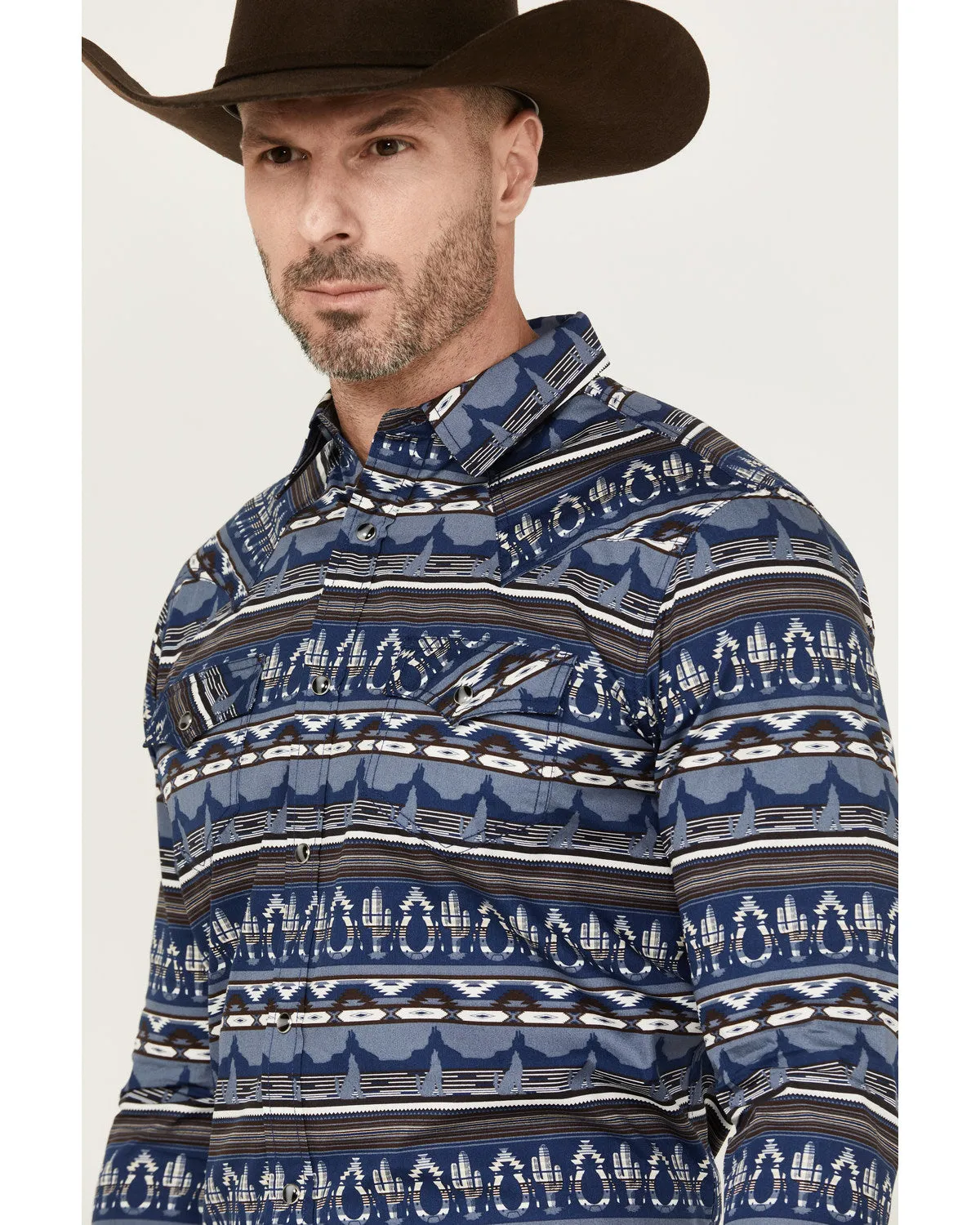 Cody James Men's Coyote Trail Southwestern Print Long Sleeve Snap Western Shirt sold by Cody James product image thumbnail 2