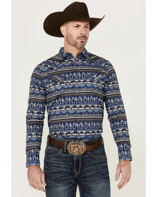 Cody James Men's Coyote Trail Southwestern Print Long Sleeve Snap Western Shirt sold by Cody James