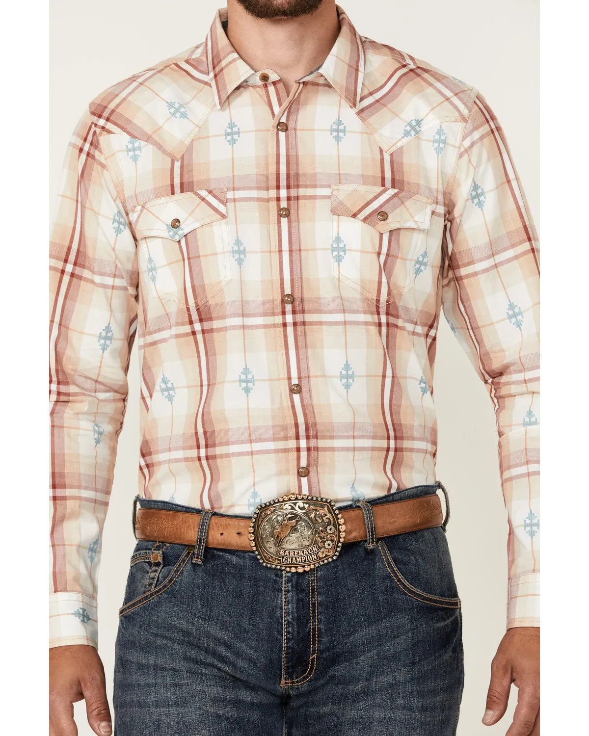 Cody James Men's Samba Plaid Print Long Sleeve Snap Western Shirt - Tall sold by Cody James product image thumbnail 3