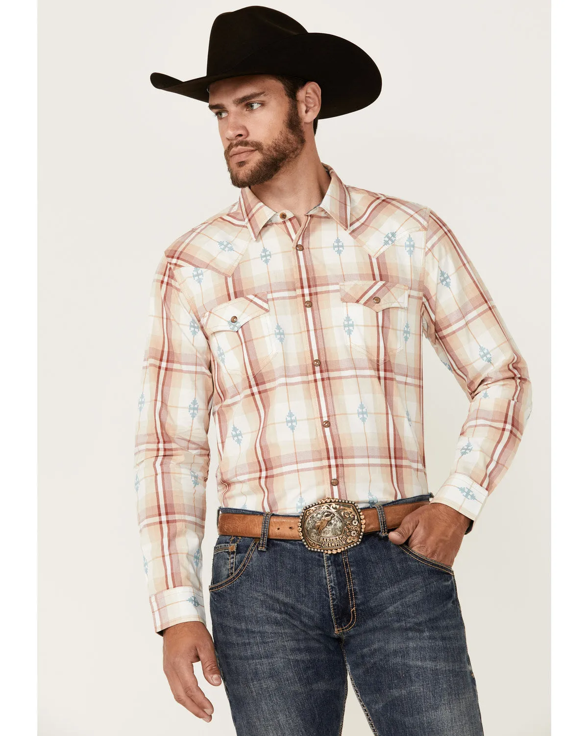Cody James Men's Samba Plaid Print Long Sleeve Snap Western Shirt - Tall sold by Cody James