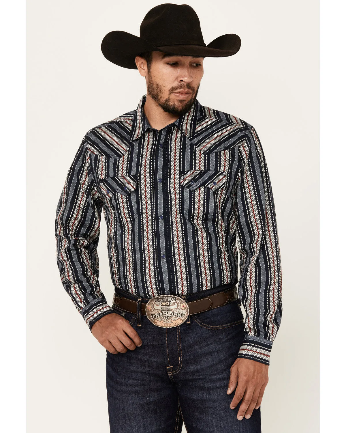 Cody James Men's Harvest Striped Long Sleeve Snap Western Shirt sold by Cody James