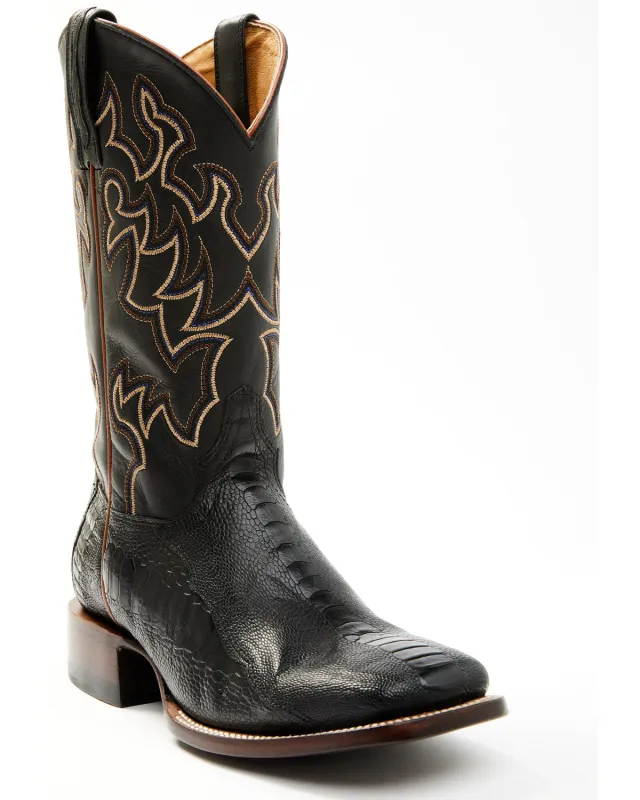 Cody James Men's Exotic Ostrich Leg Western Boots - Broad Square Toe sold by Cody James