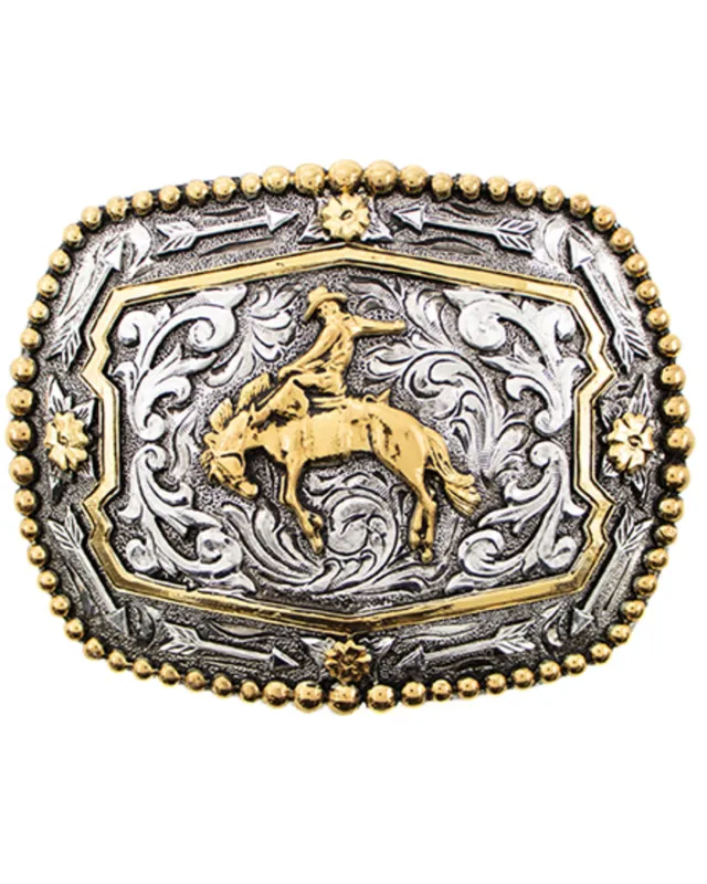 Cody James Men's Bronco Rider Beaded Edge Belt Buckle made by Cody James