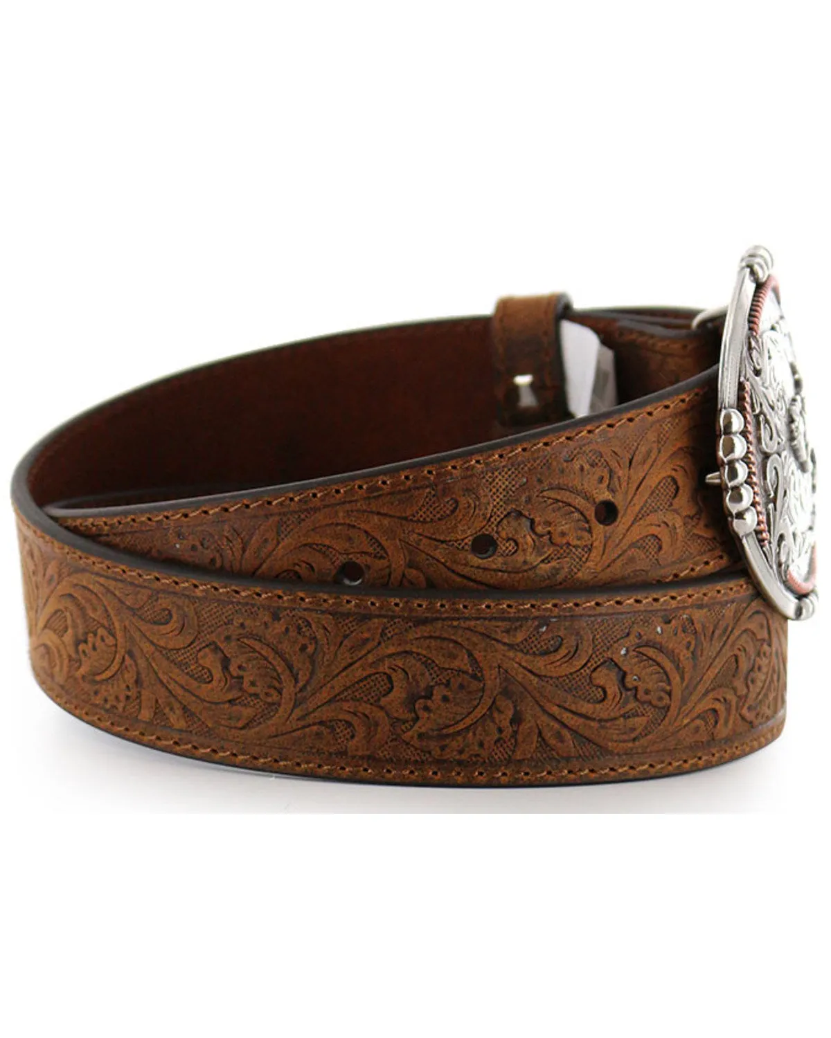 Cody James Men's Bronc Buckle Tooled Leather Belt sold by Cody James product image thumbnail 2