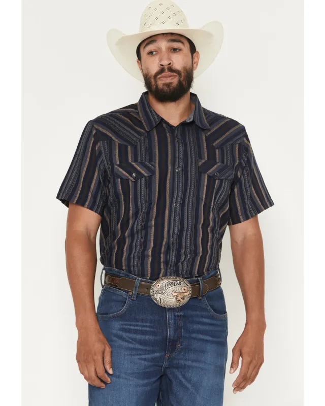 Cody James Men's Highland Rim Striped Print Short Sleeve Snap Western Shirt - Tall sold by Cody James