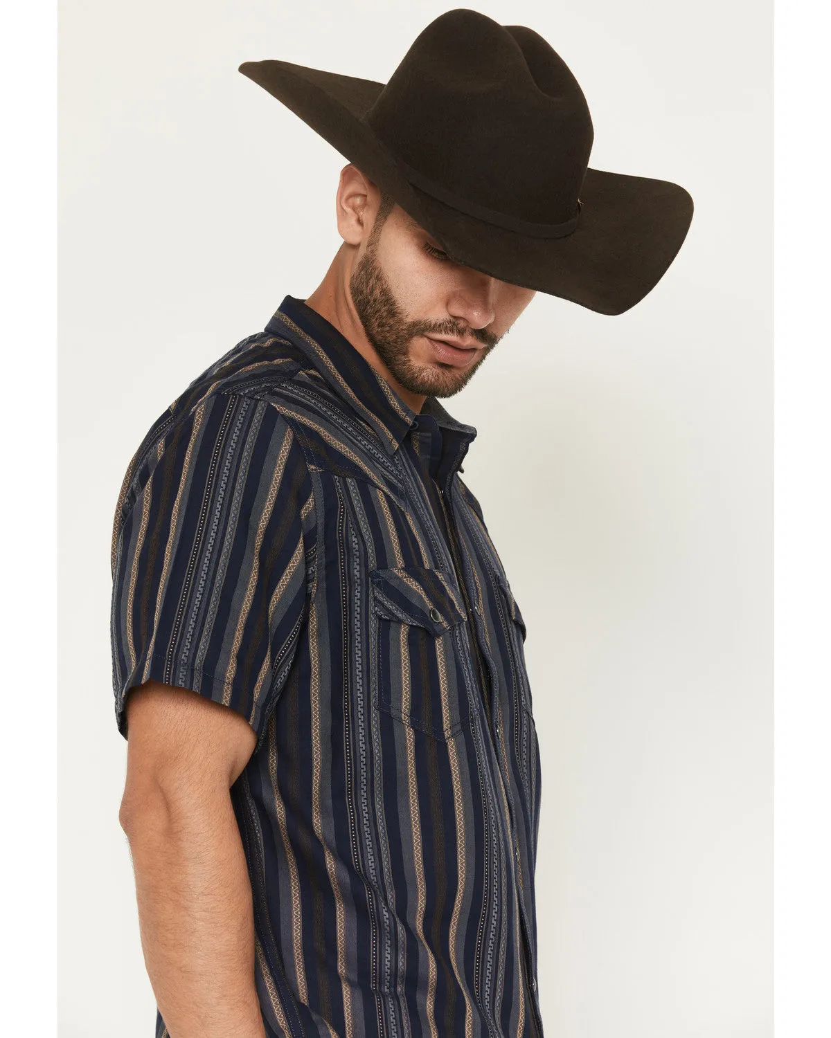 Cody James Men's Highland Rim Striped Print Short Sleeve Snap Western Shirt sold by Cody James product image thumbnail 2