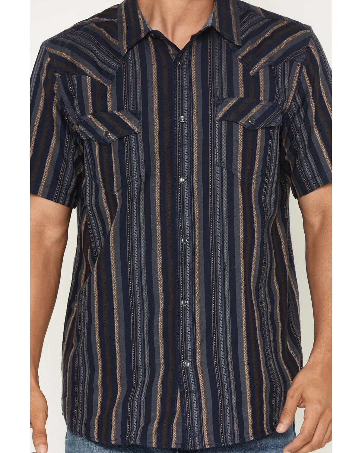 Cody James Men's Highland Rim Striped Print Short Sleeve Snap Western Shirt sold by Cody James product image thumbnail 3