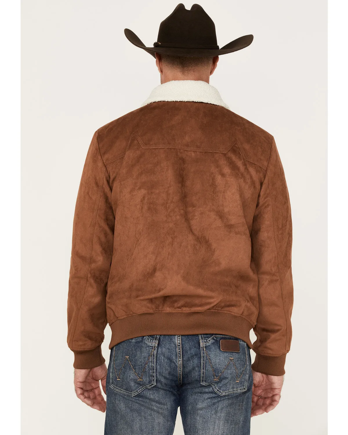 Cody James Men's Edward Faux Suede Sherpa Collar Bomber Jacket sold by Cody James product image thumbnail 4