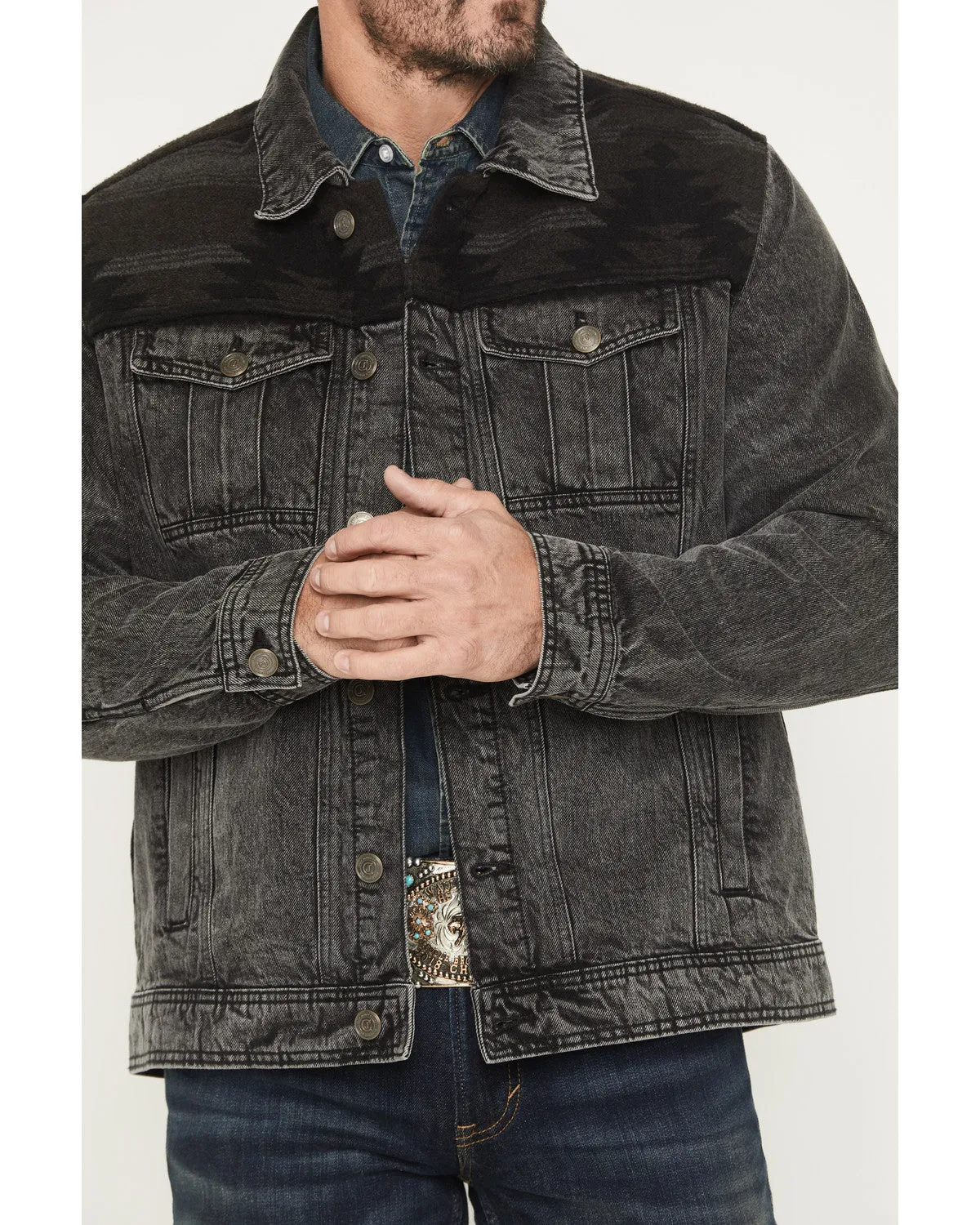 Cody James Men's Blanket Yoke Denim Jacket sold by Cody James product image thumbnail 3