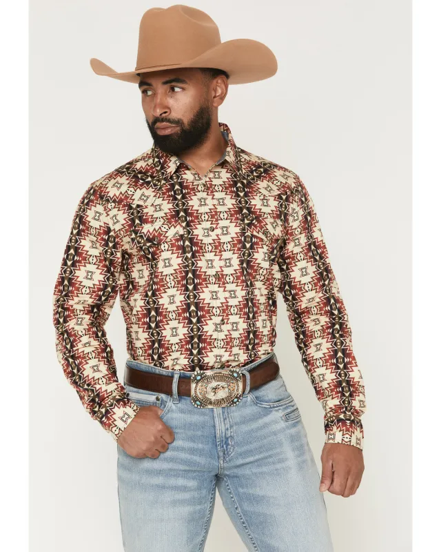 Cody James Men's Thatcher Southwestern Print Long Sleeve Snap Western Shirt sold by Cody James